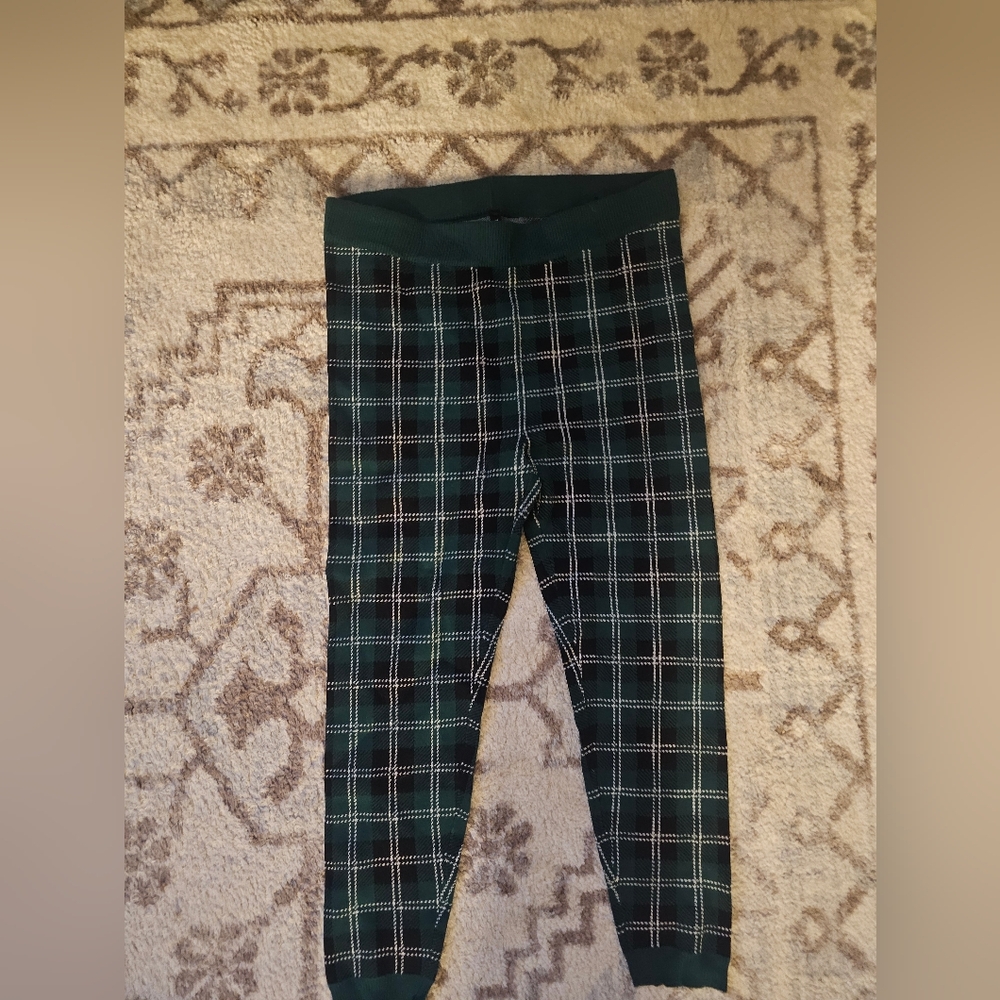 Torrid Dark Green Plaid Kids Leggings